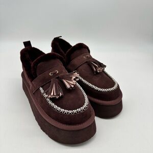 Australia Luxe Collective - Vanessa Plum Suede Platfoam Shoes - Size 8 NWT
